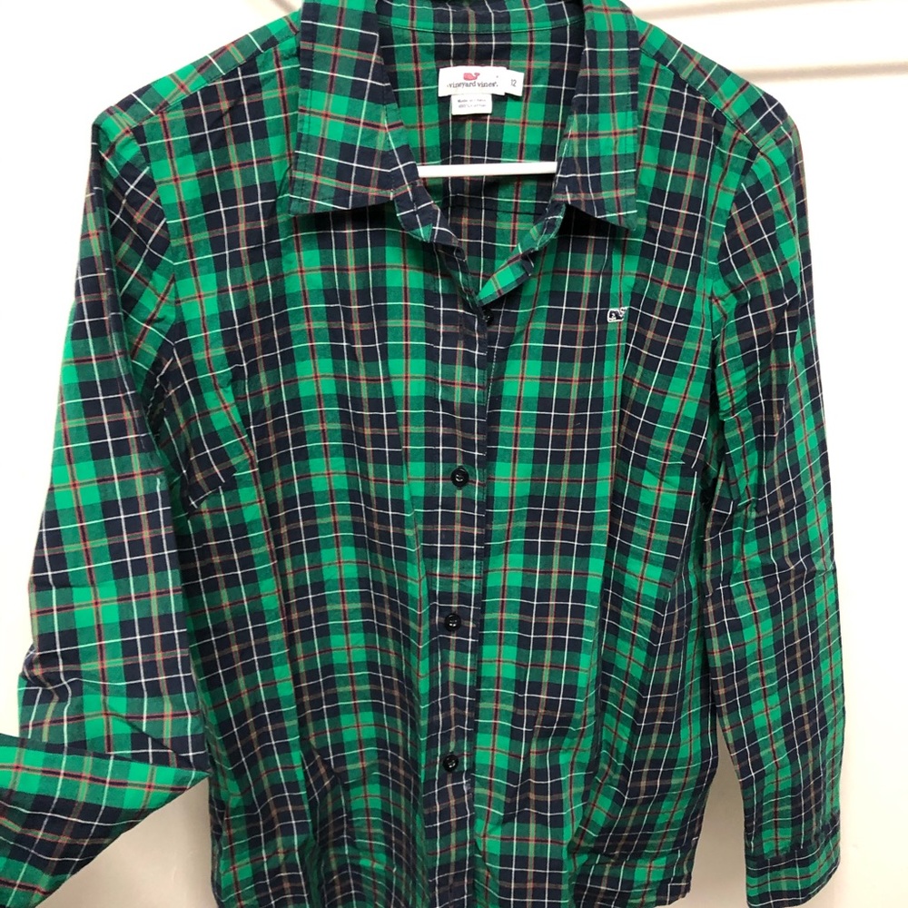 Vineyard Vines Tartan Button down - Size 12